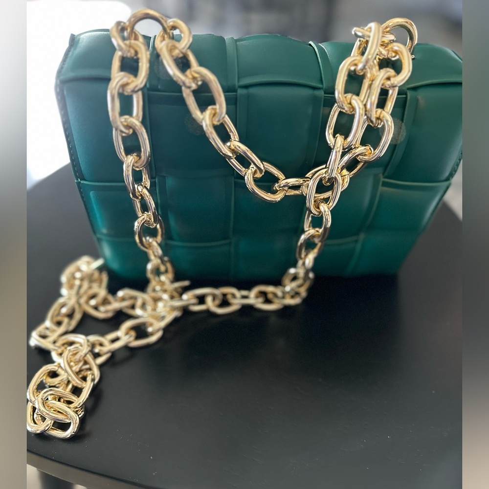 Kelly Green gold chain Handbag